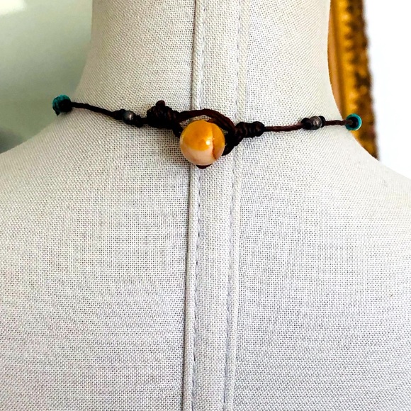 Vintage Natural Turquoise Pendant Necklace - Picture 3 of 14